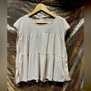 Waffle print Tiered Top